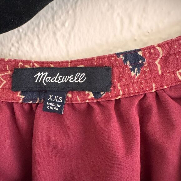 Madewell Pink Ruched V-Neck Sundress with Bishop Sleeves - Picture 3 of 7